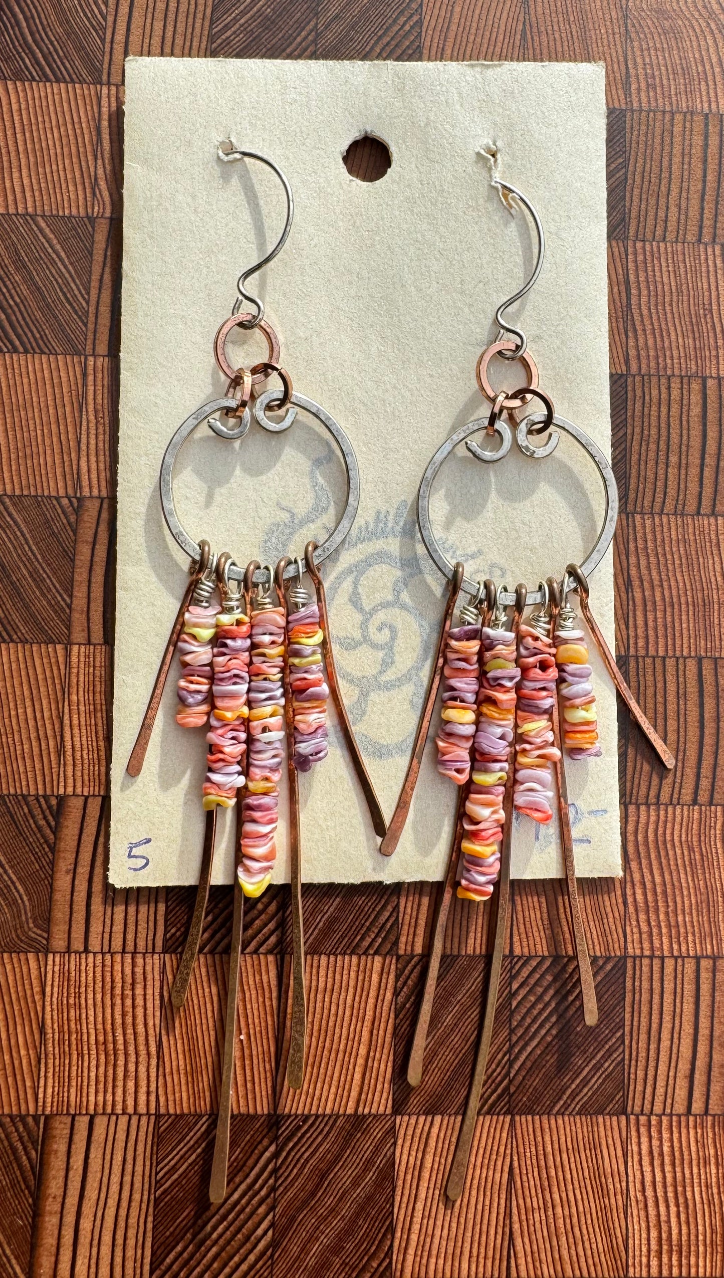 Rainbow Keys Shell Stack C+SF earrings